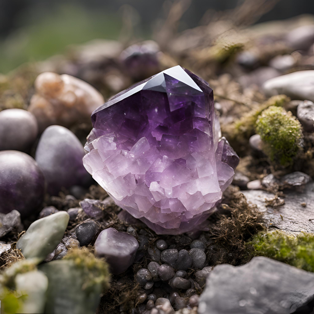 lila Amethyst Quarz Spitze