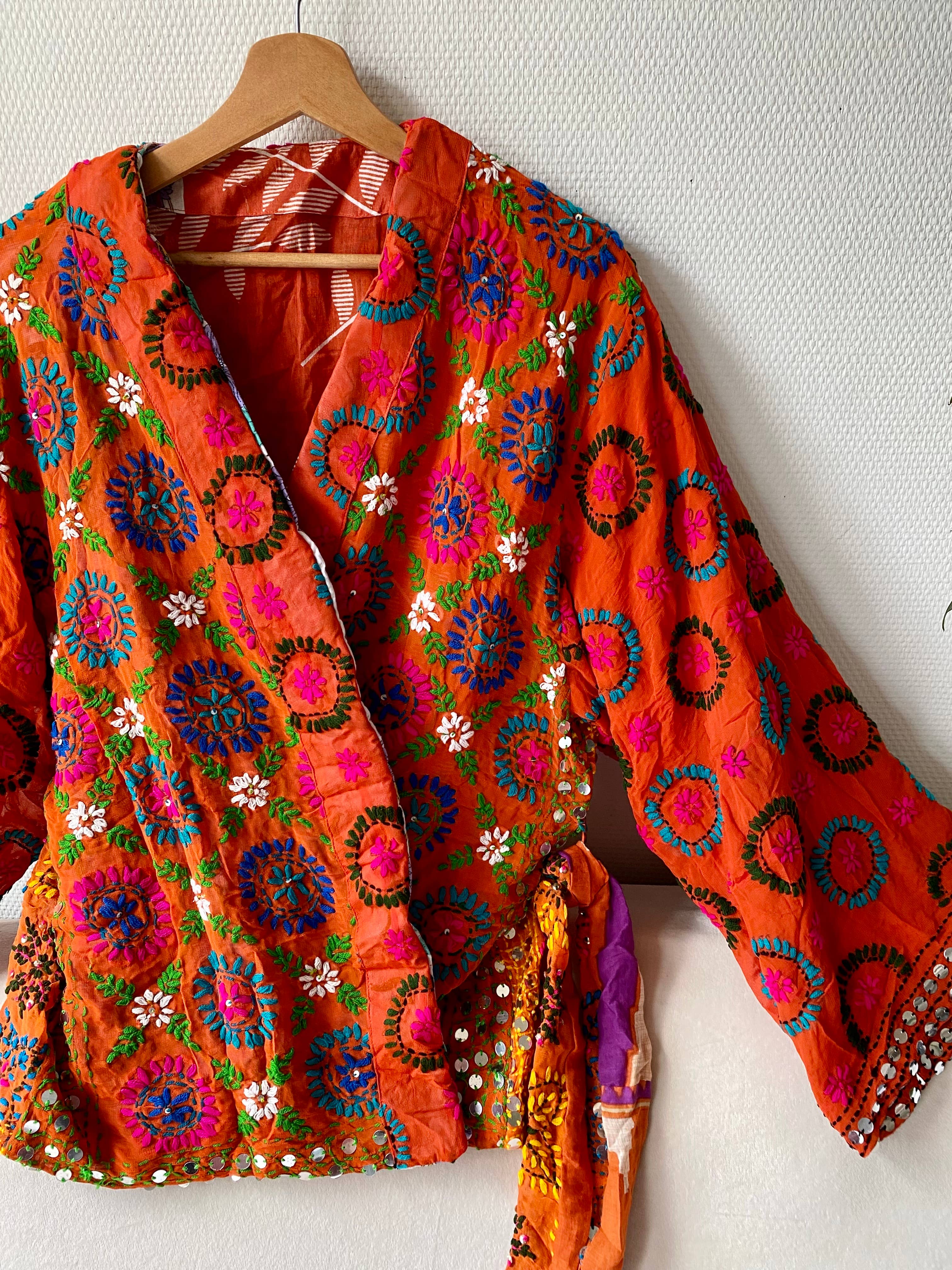 Phulkari Love Kimonojacke orange