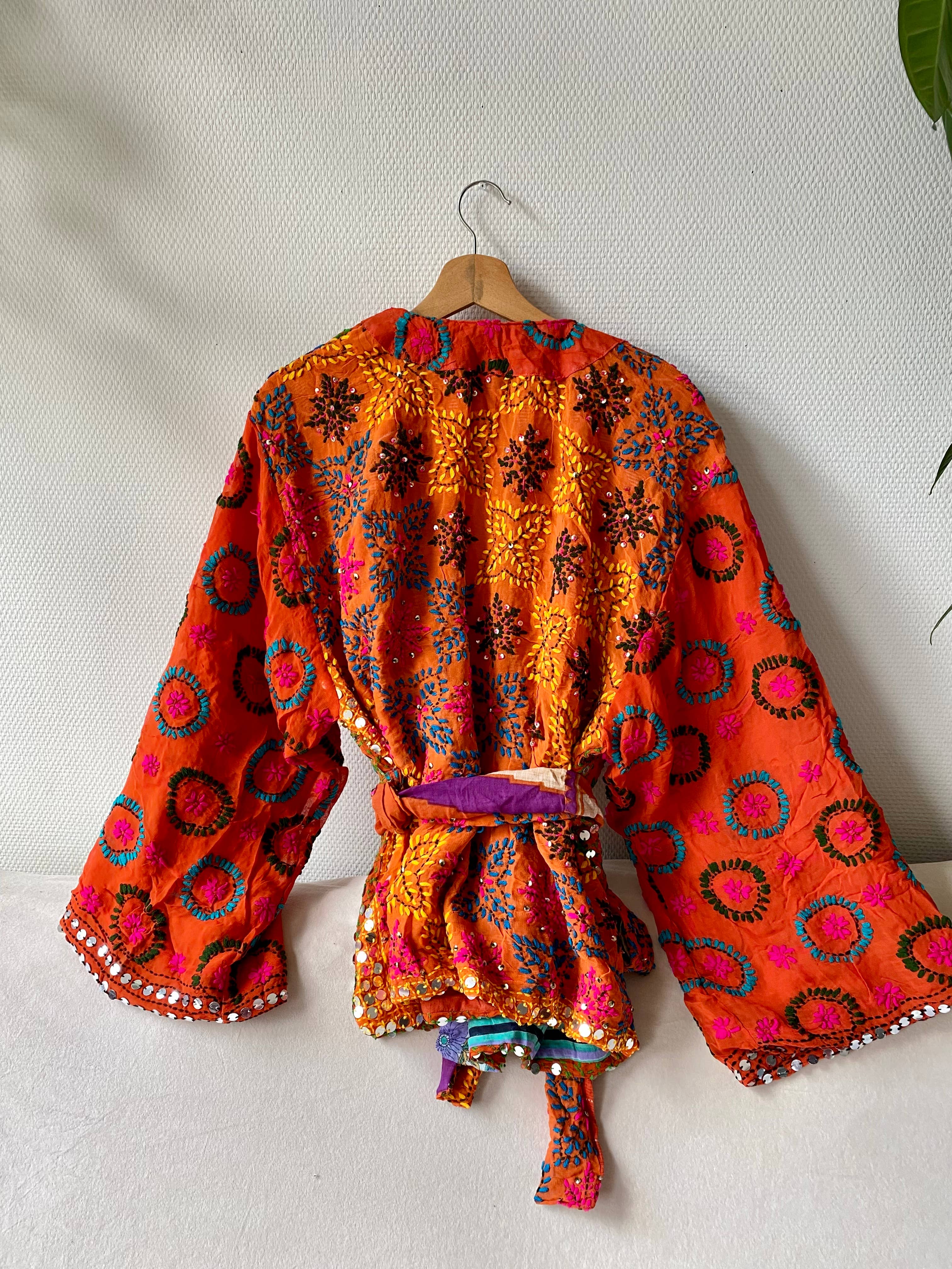 Phulkari Love Kimonojacke orange