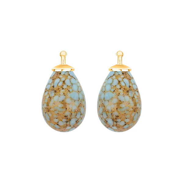 Tropfen aus Quarzglas in gold