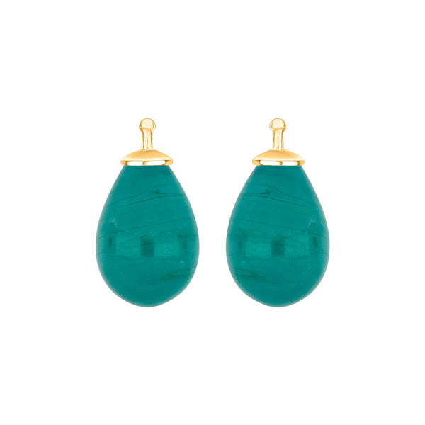 Tropfen aus Quarzglas in gold