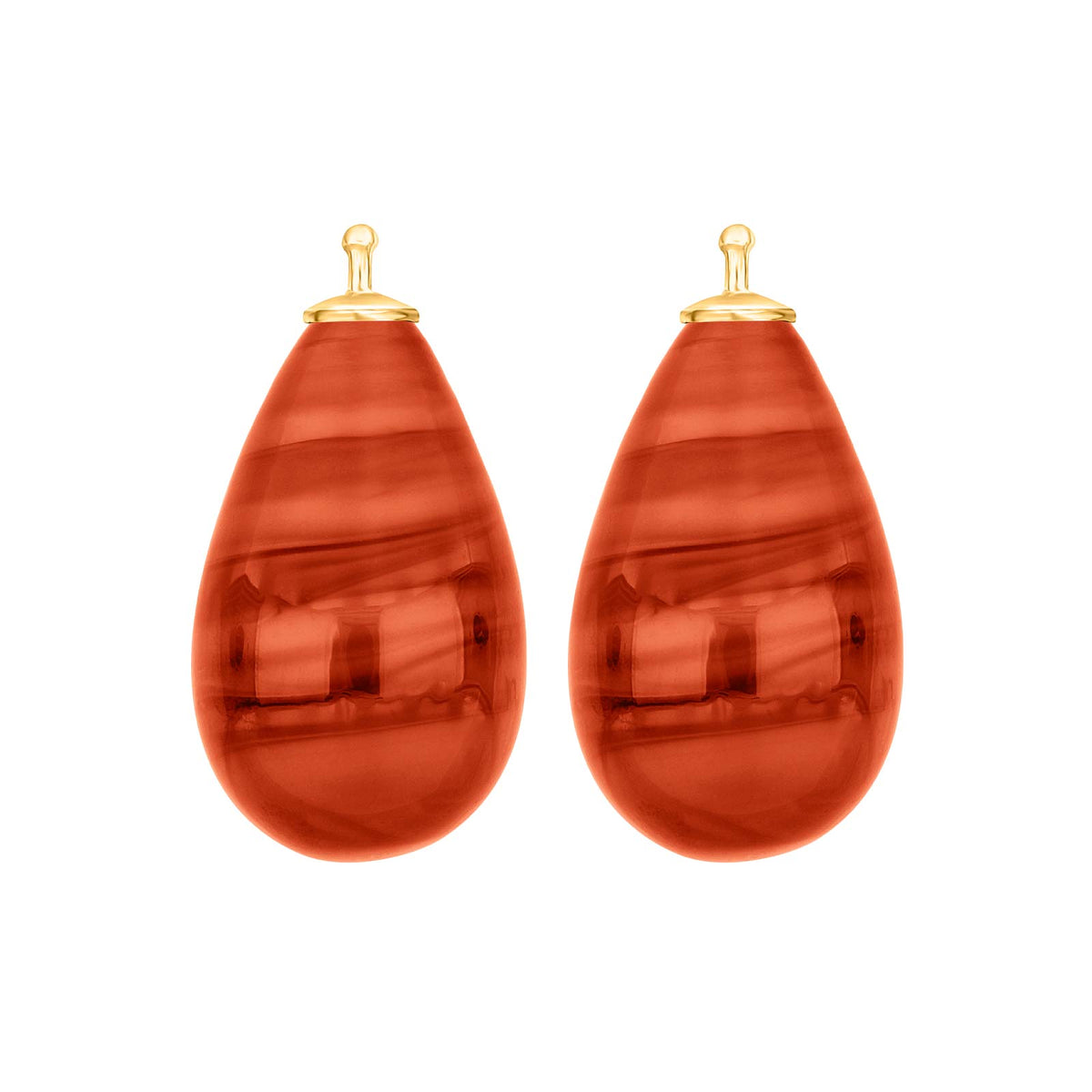 Großer Tropfen aus Quarzglas in gold