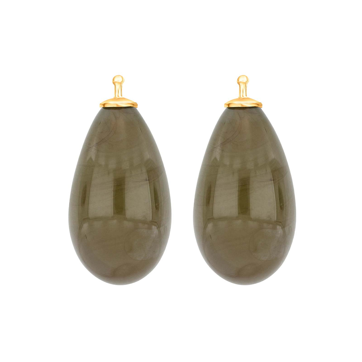 Großer Tropfen aus Quarzglas in gold