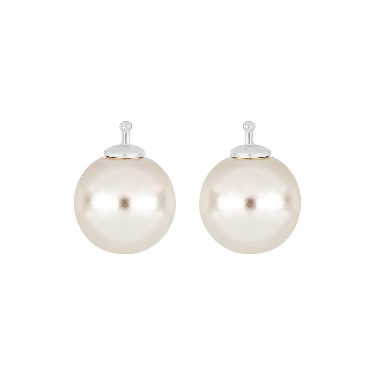 E46 – Runde Mallorca-Perle 12 mm in silber