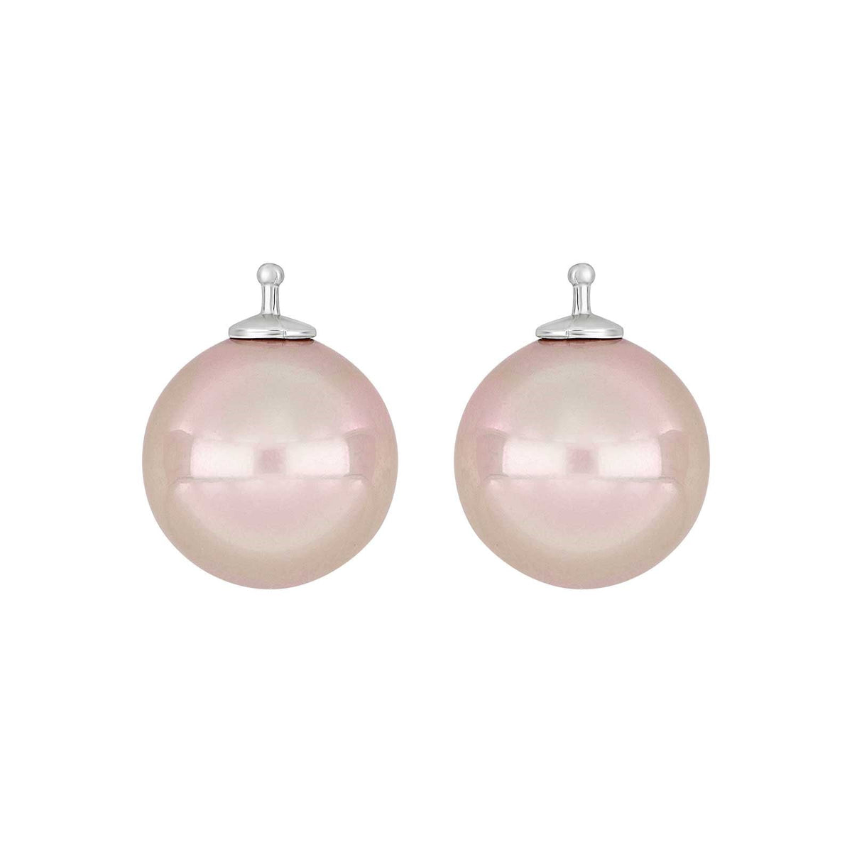E51 – Runde Mallorca-Perle 14 mm in silber