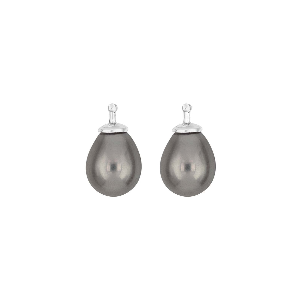 E2 – Kleine Mallorca-Tropfenperle 10 x 8 mm in silber