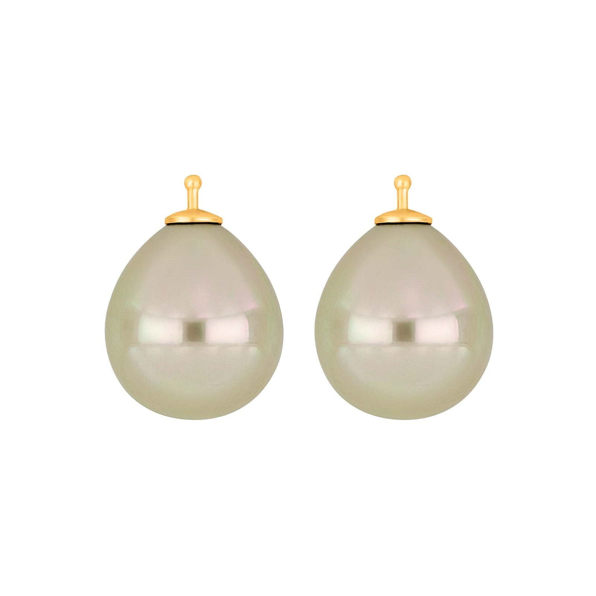 E10 – Mallorca-Tropfenperle 16 x 14 mm in gold