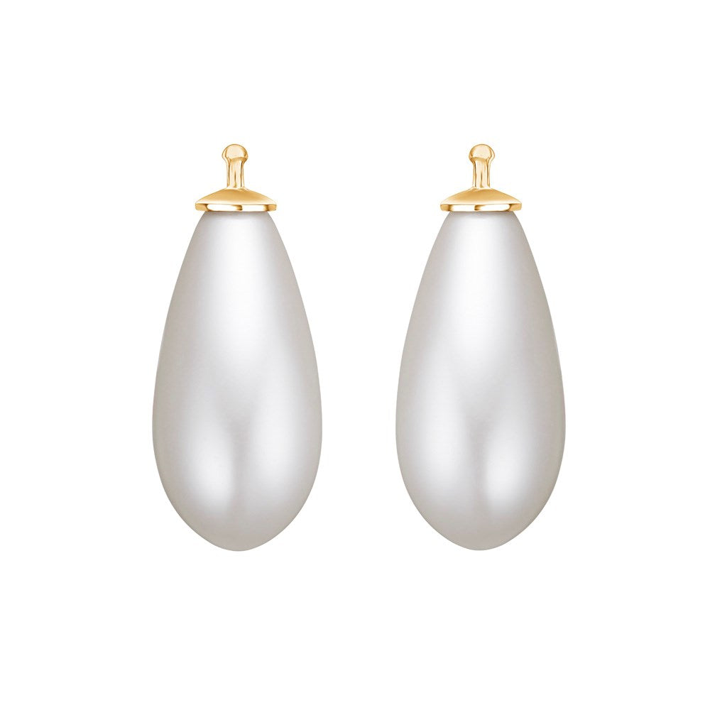 E14 – Schlanke Tropfenperle 21 x 10 mm in gold