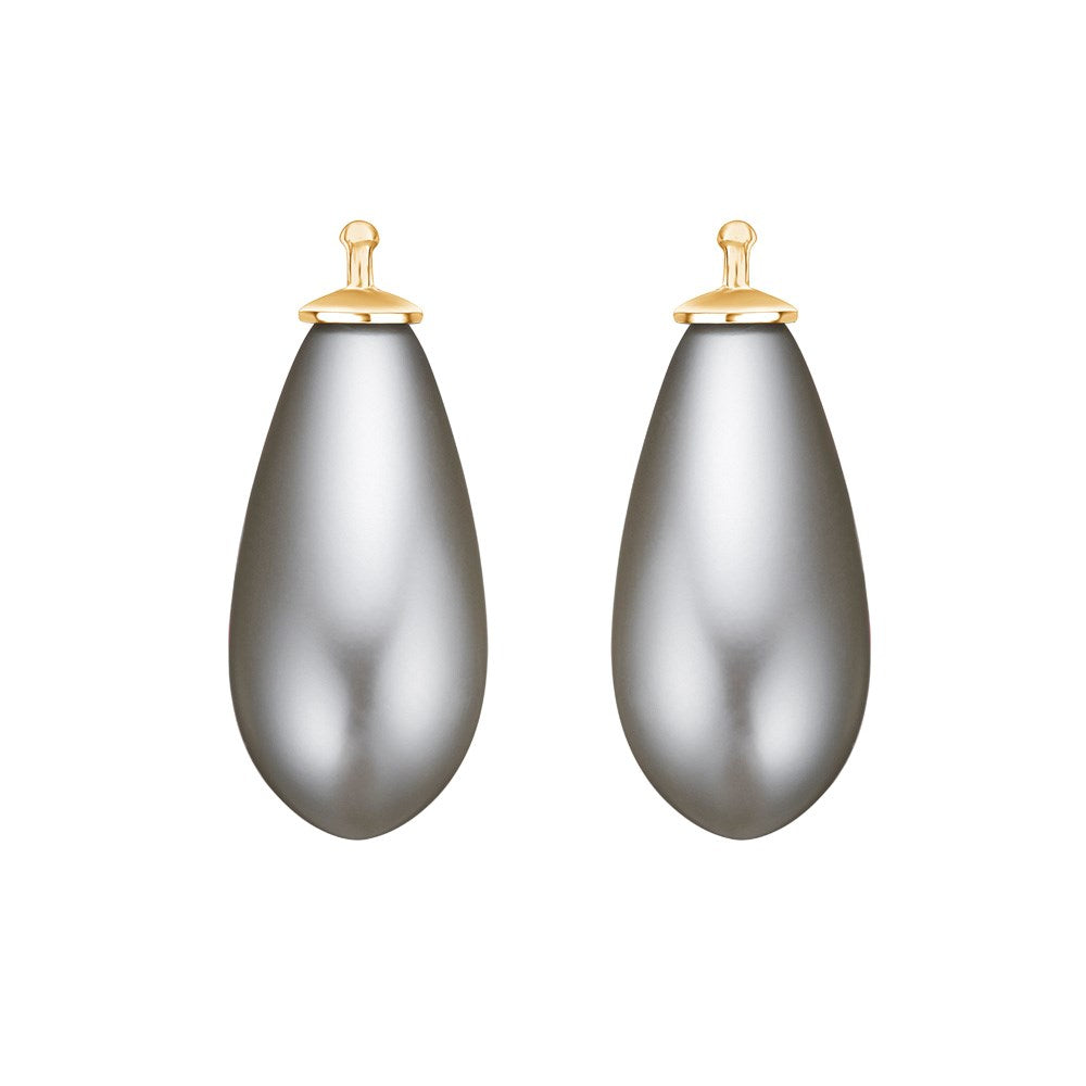 E14 – Schlanke Tropfenperle 21 x 10 mm in gold