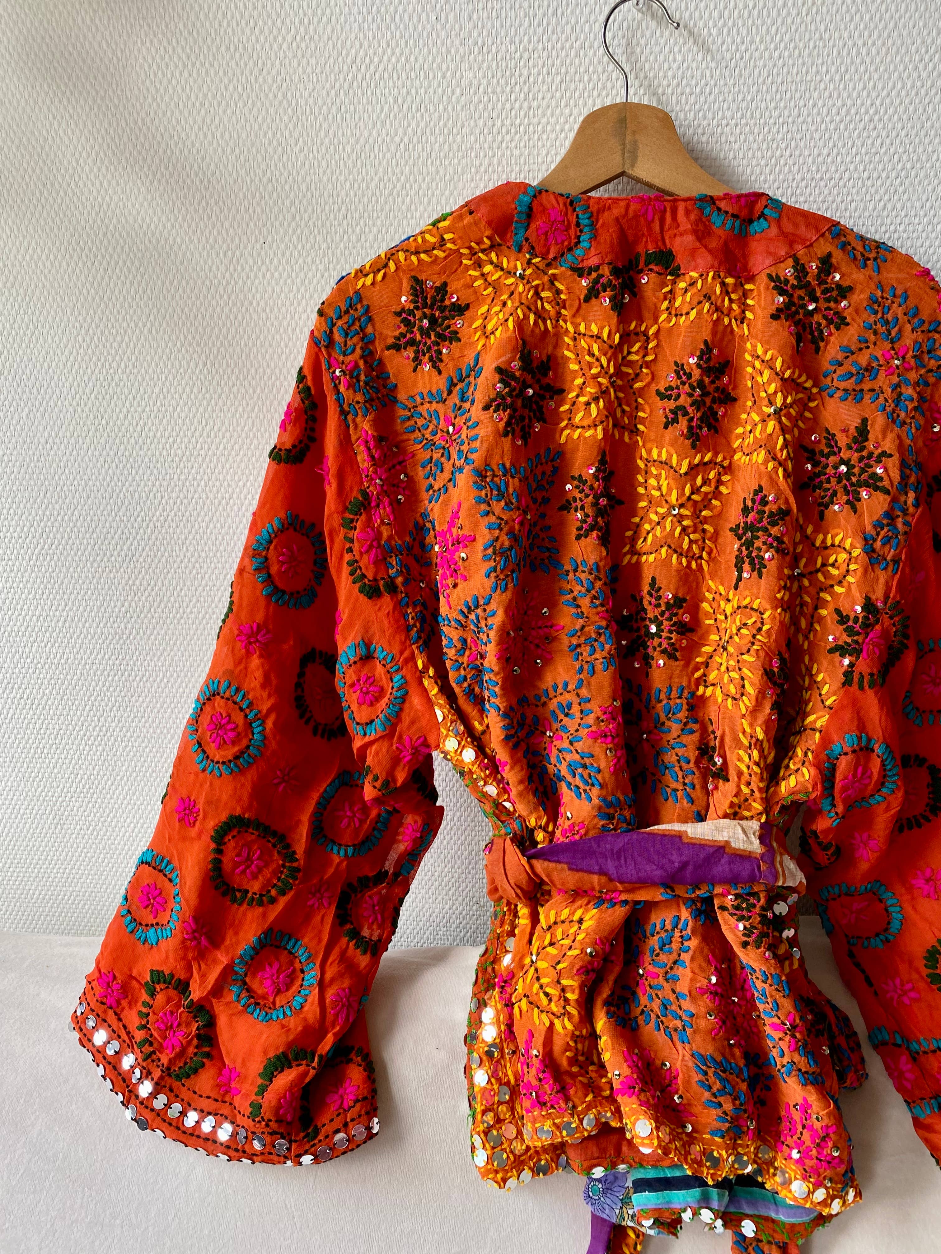 Phulkari Love Kimonojacke orange