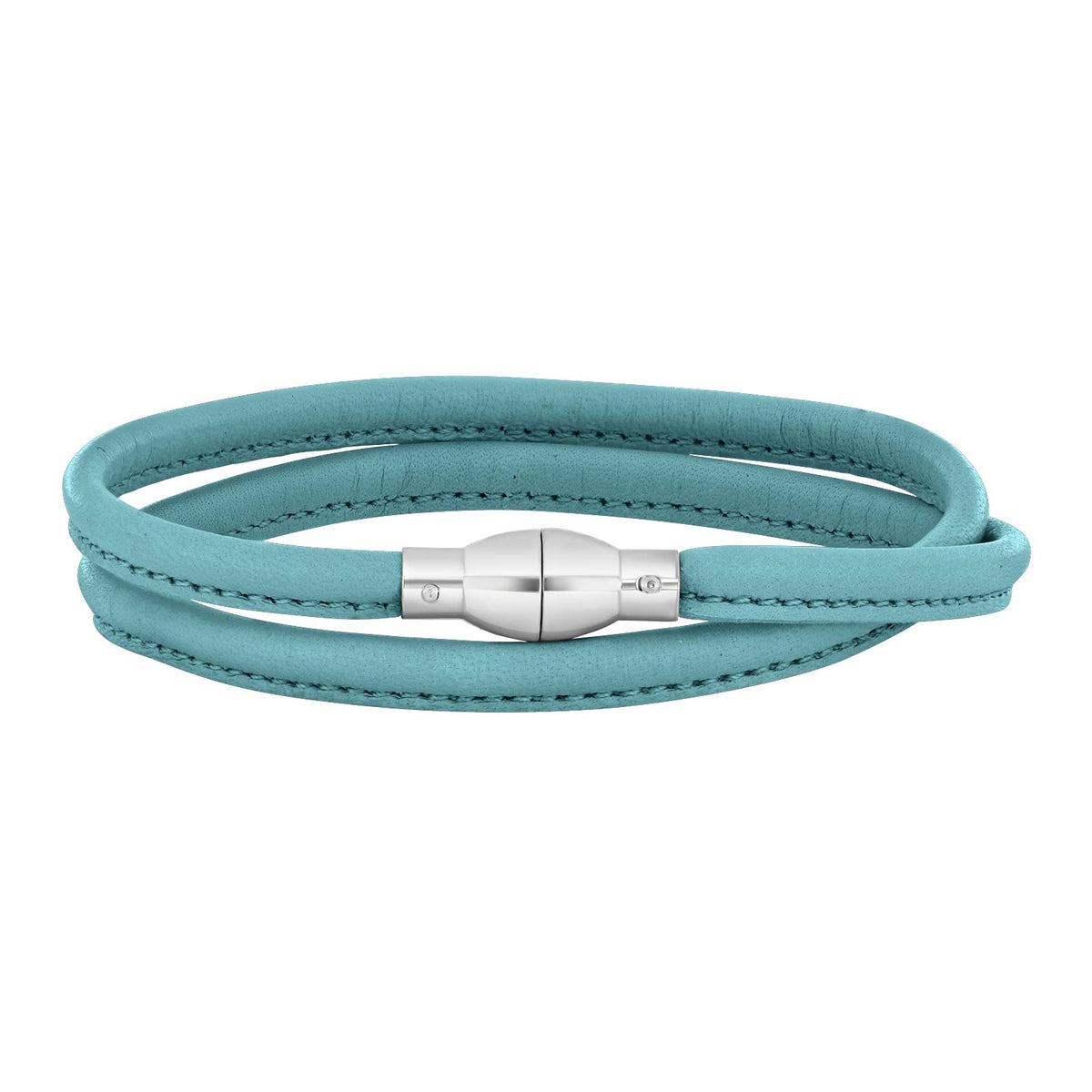 Heinzendorff Lederarmband 48 Türkis – silber