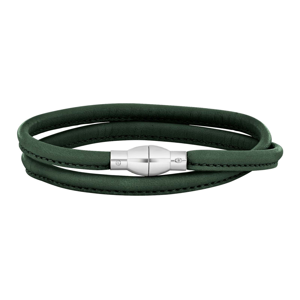 Heinzendorff Lederarmband 63 Beryl-Augen – silber