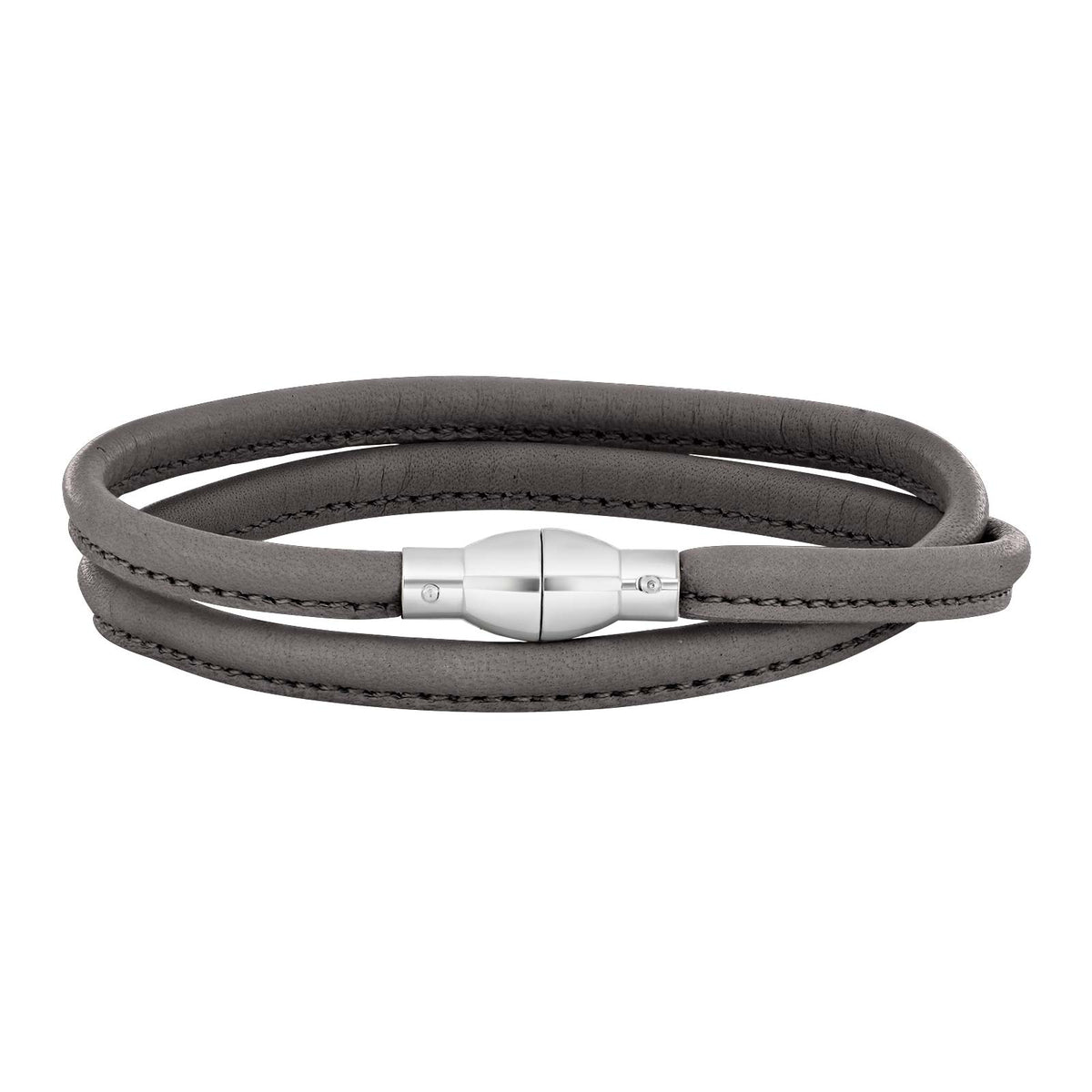 Heinzendorff Lederarmband 92 Grau – silber