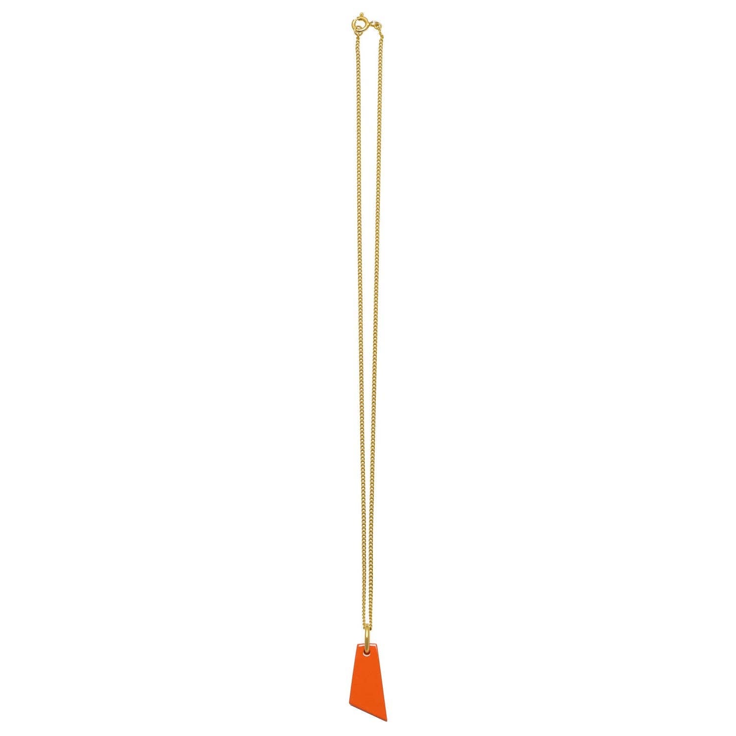 Anhänger aus orangefarbenem Horn - Gold