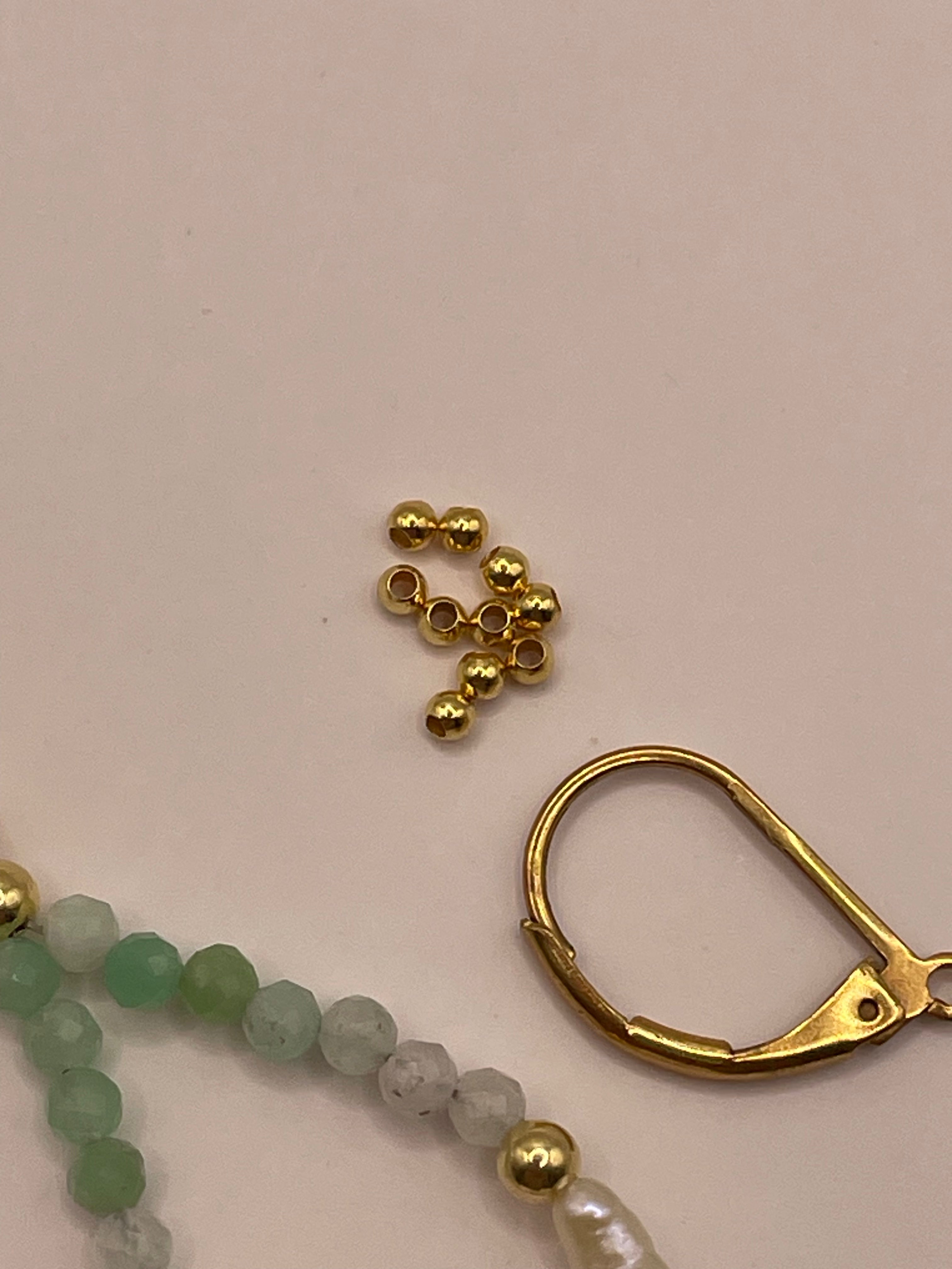 Quetschperle Quirin vergoldet