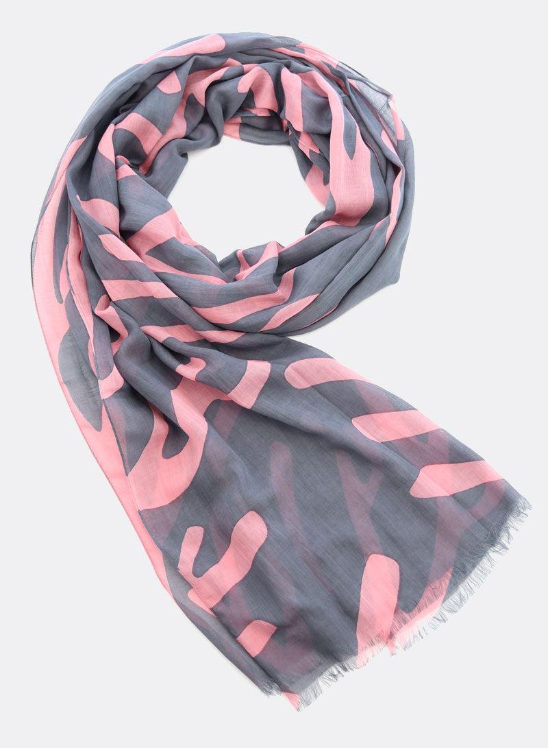 Djian Schal Cora grau rosa