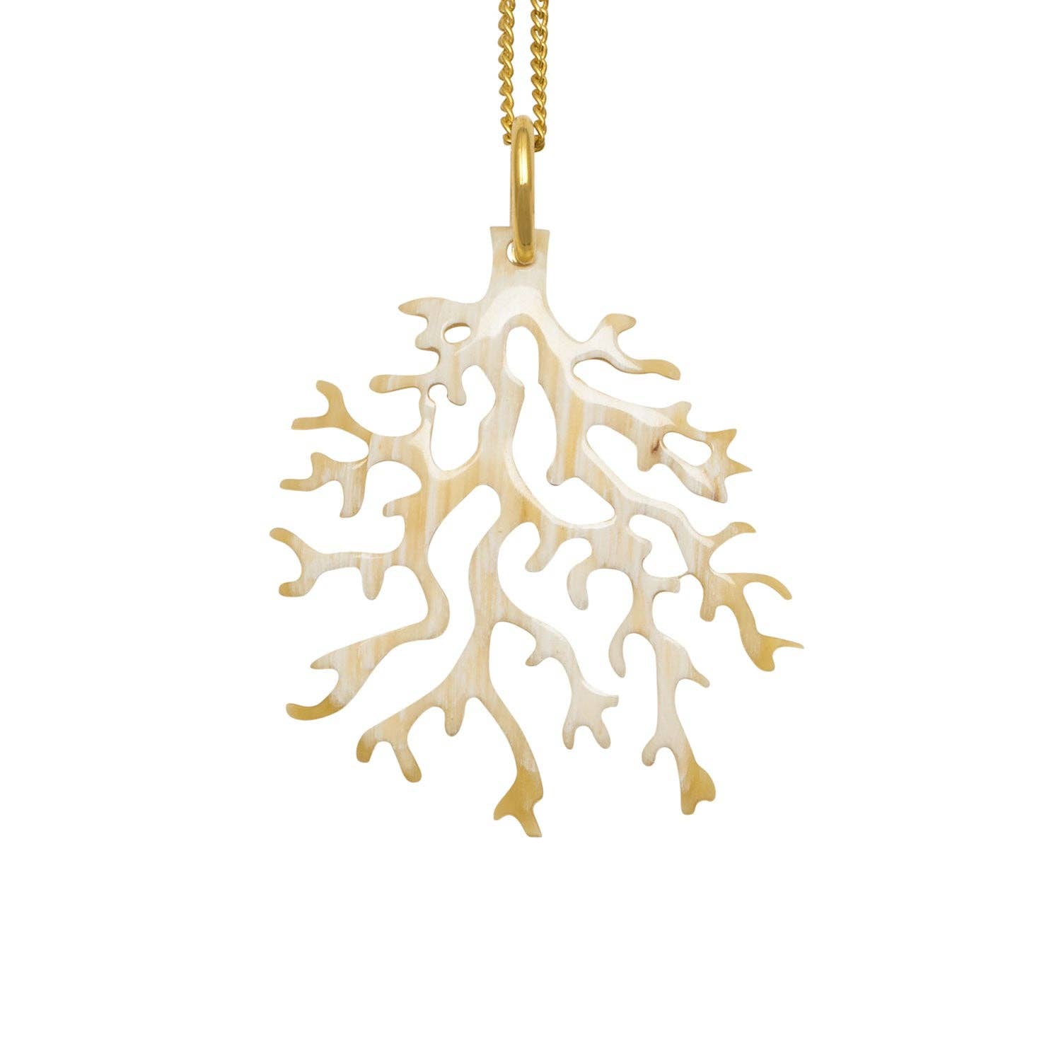 Gold weißes Korallen-Charm-Anhänger-Halskette Geschenk für Frauen