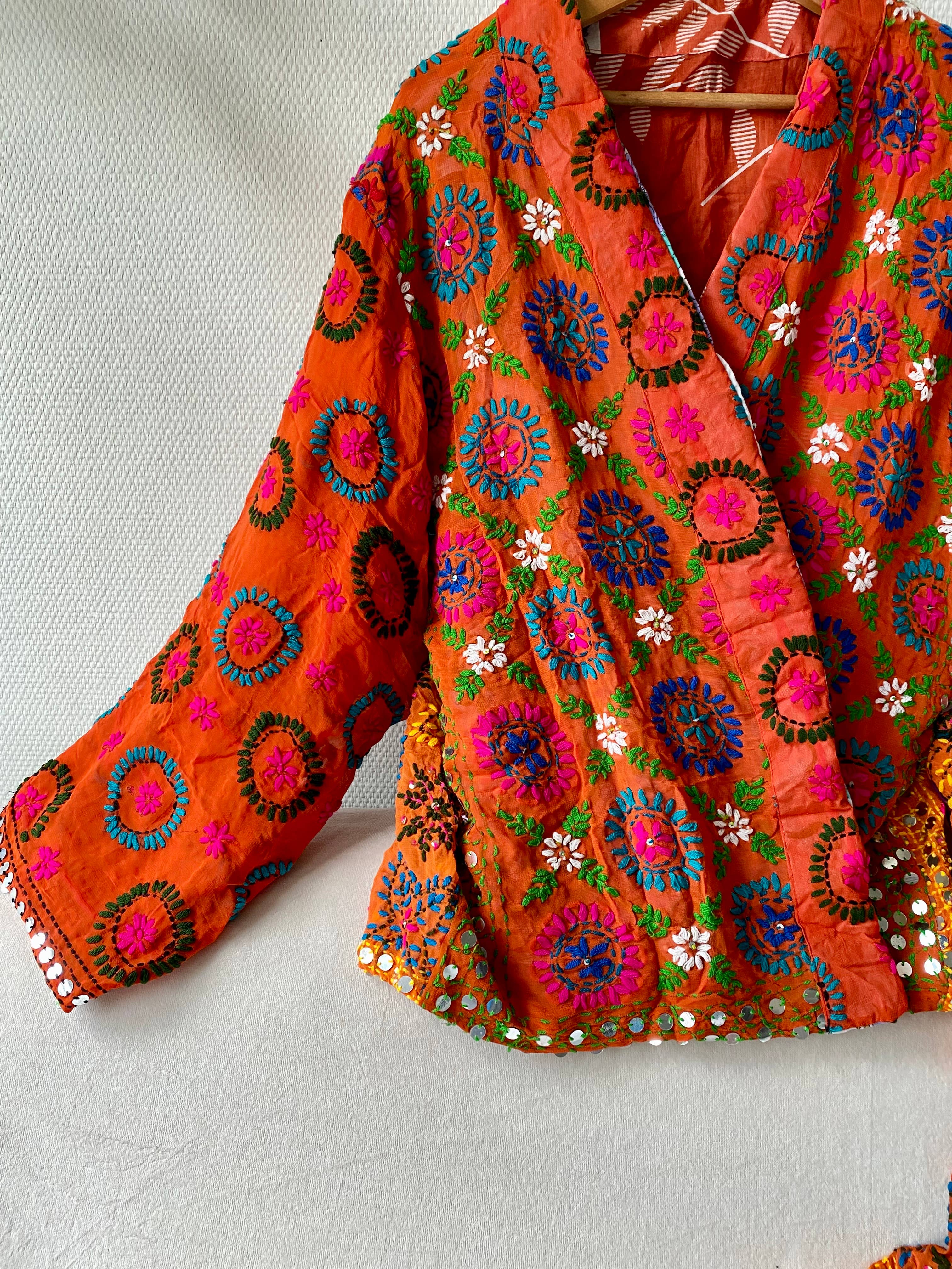 Phulkari Love Kimonojacke orange