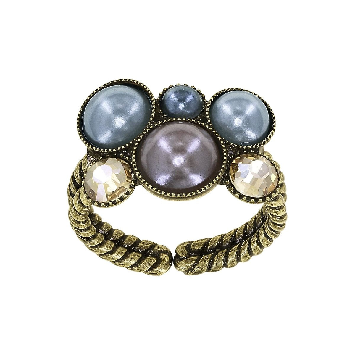 Konplott Bubble Cascade Ring Braun/Grau