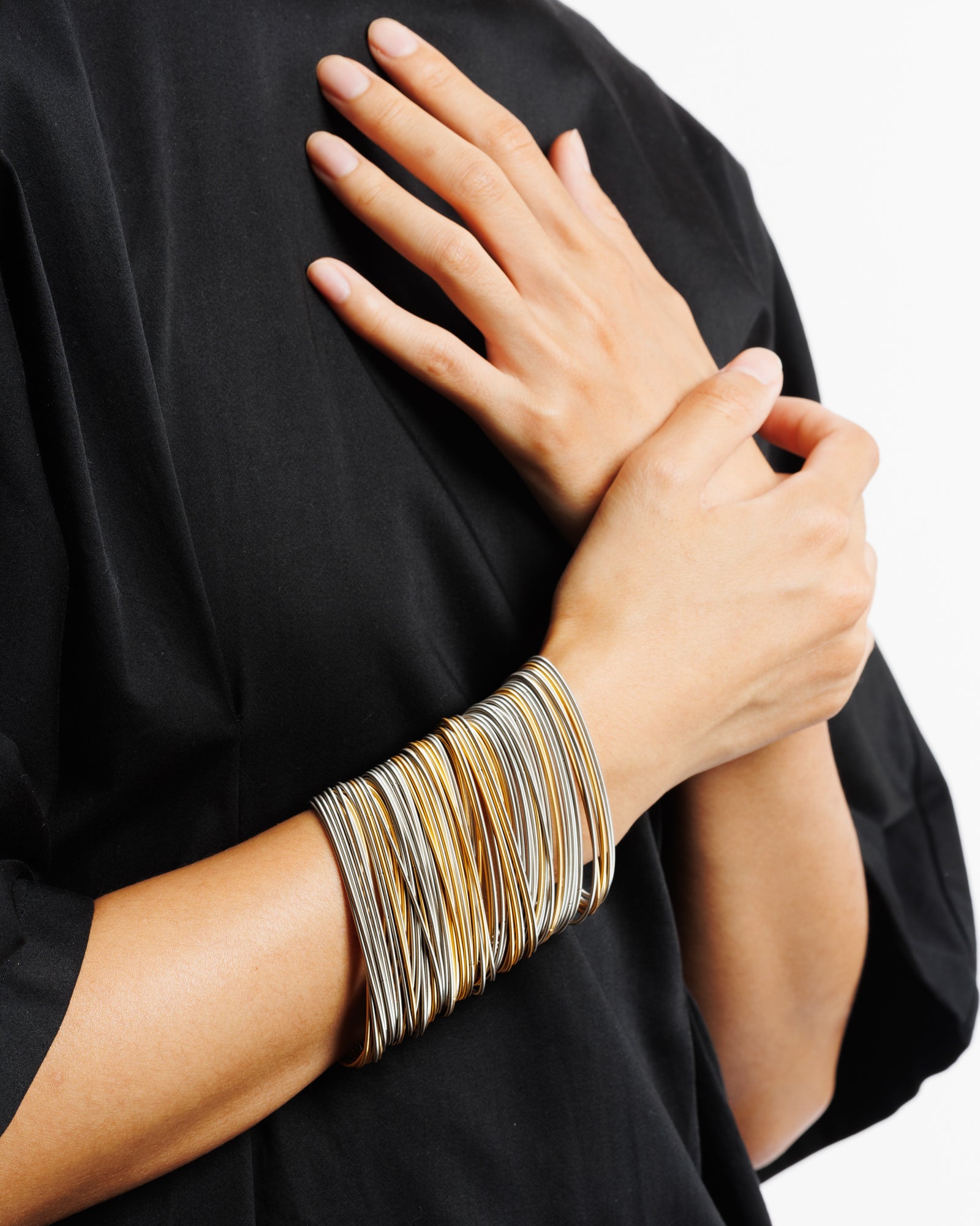 Armband sel & poivre or