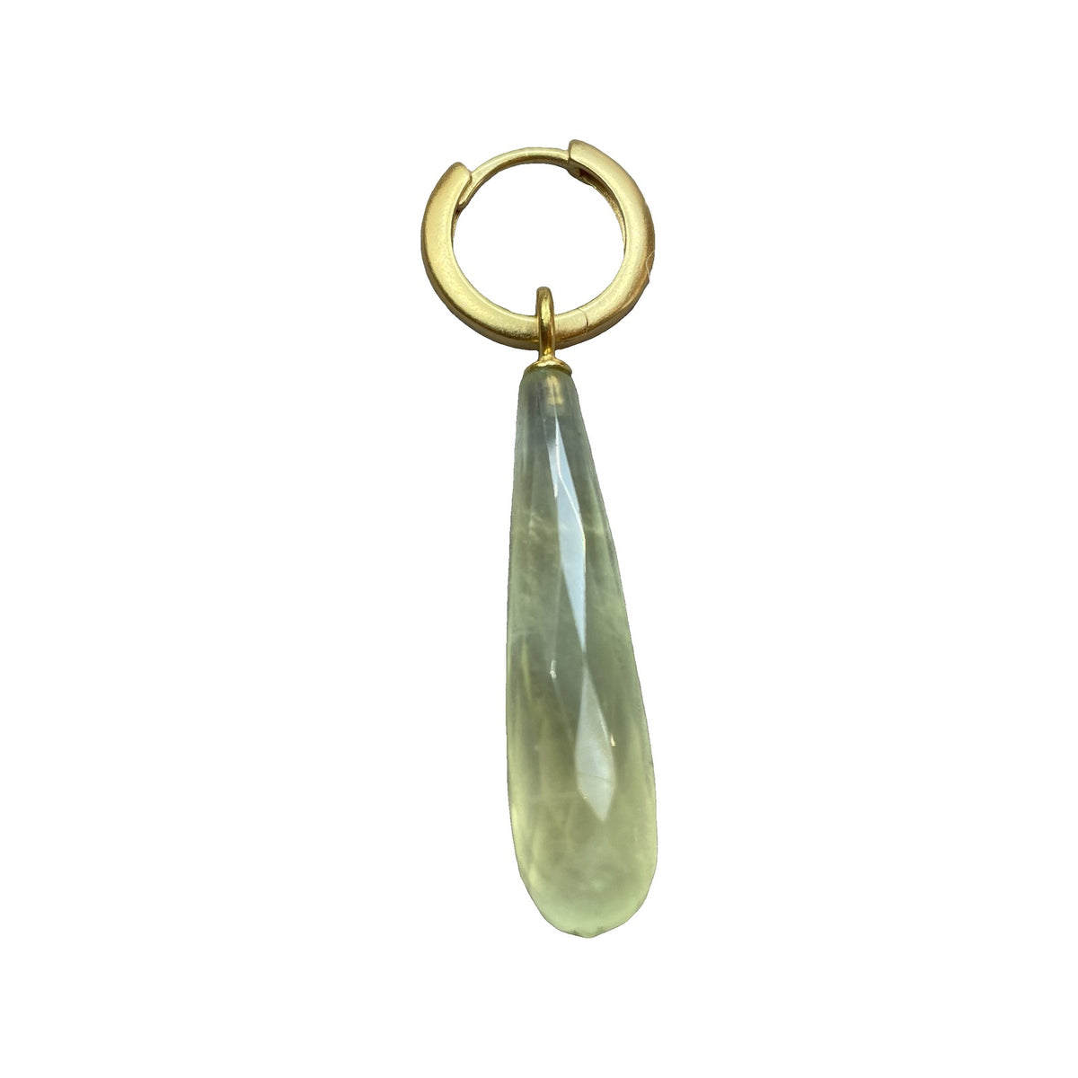 Stones in Style Creole mit langem Prehnit-Tropfen, Einzelansicht