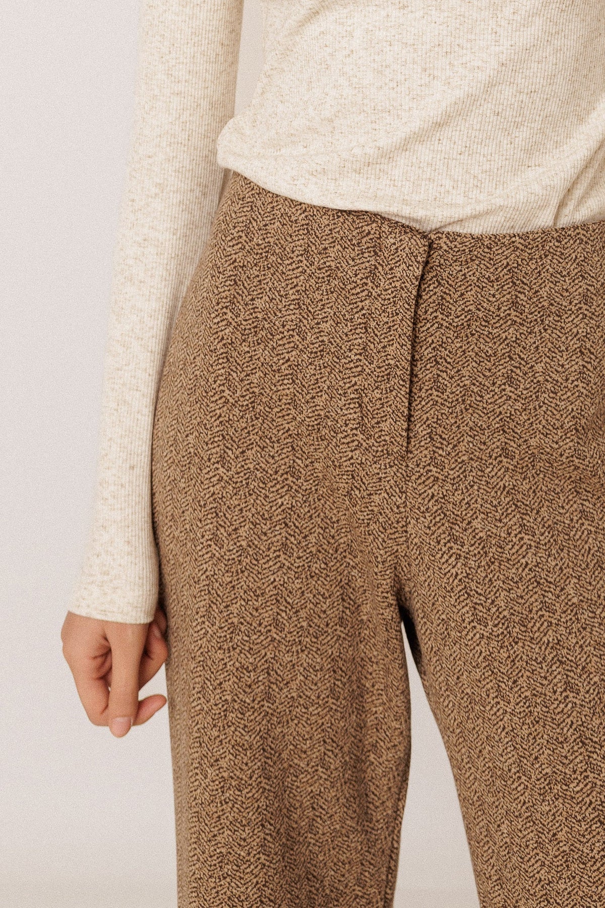 INDI&COLD Jacquard-Hose Tim in Schokobraun