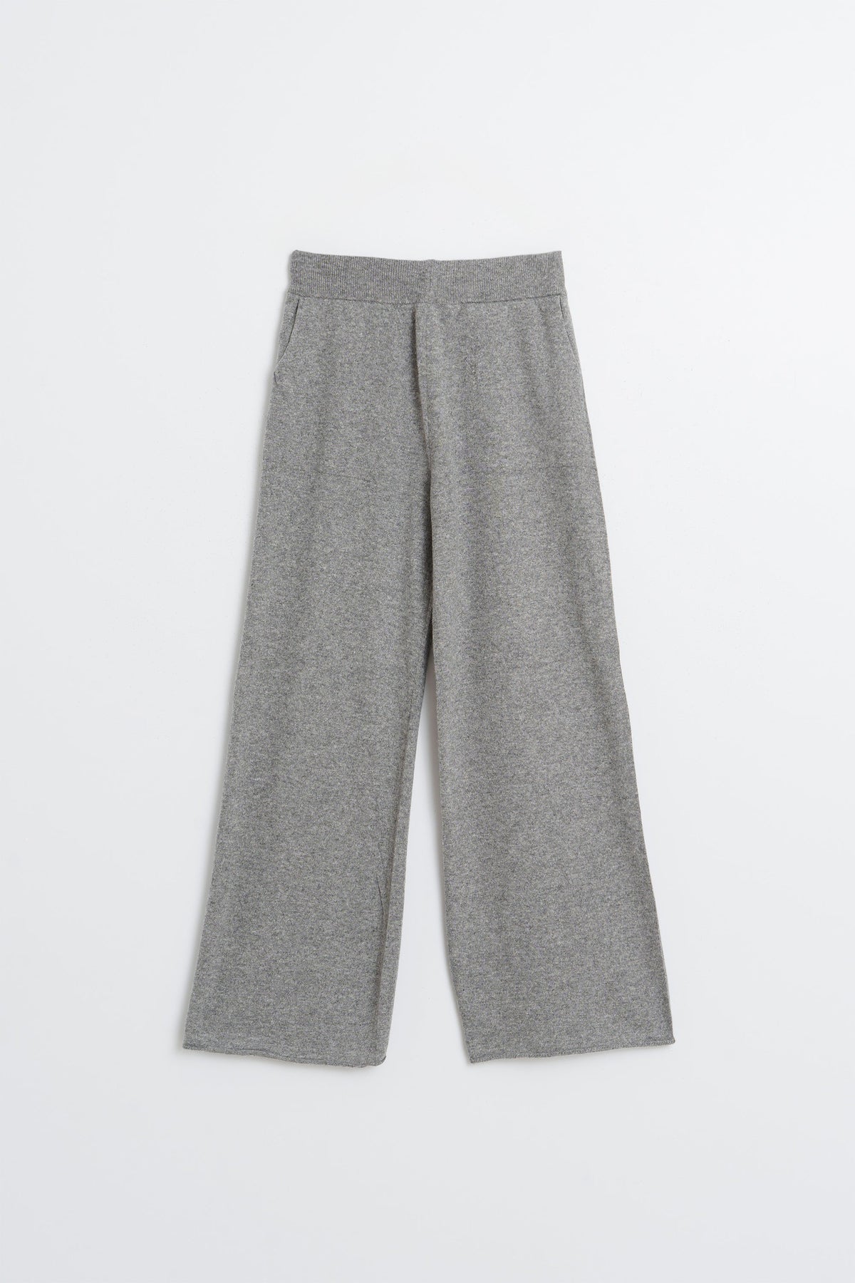 INDI&COLD Strickhose mit Kaschmir in Grau meliert