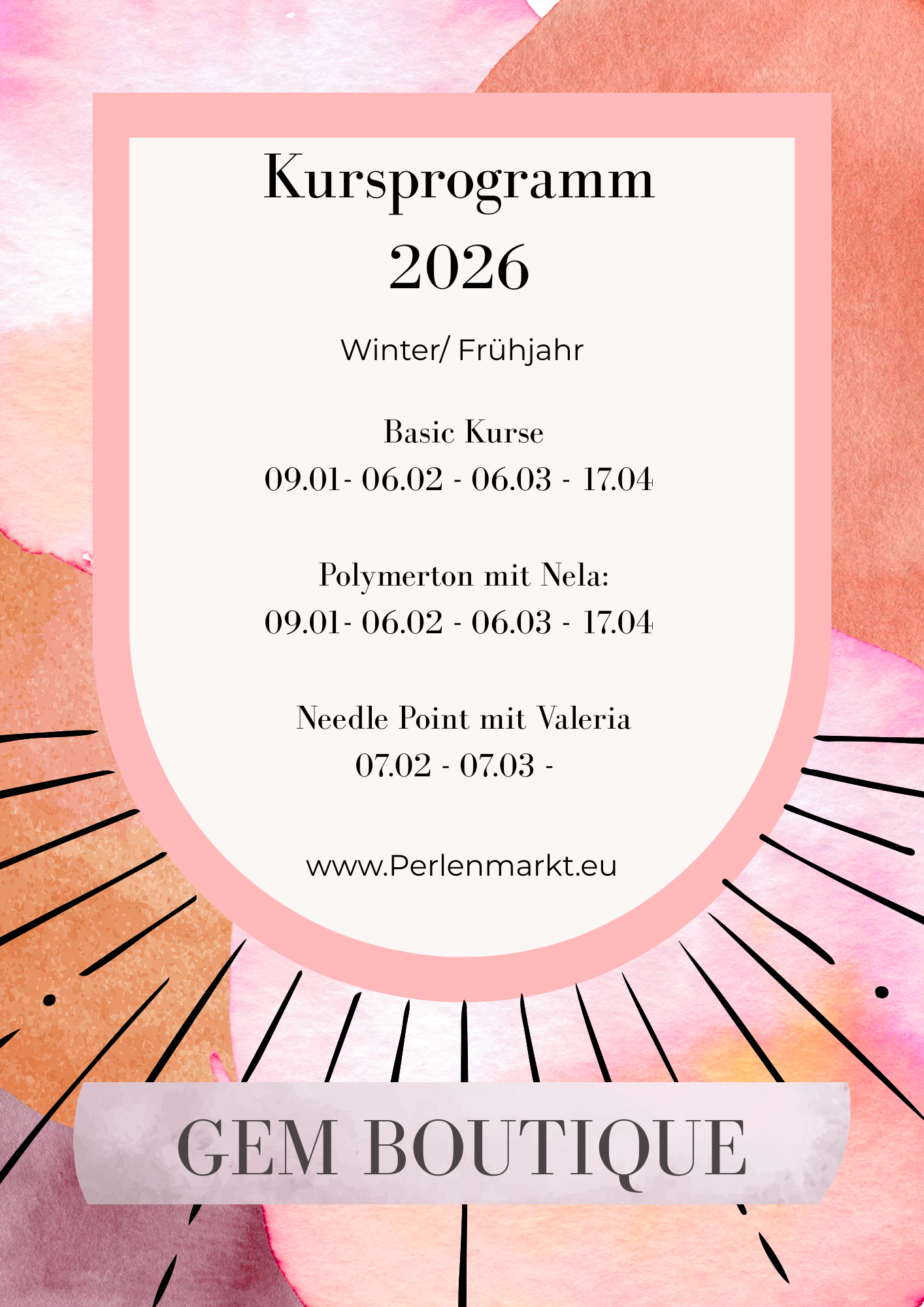 Kursprogramm Winter / Frühjahr 2026