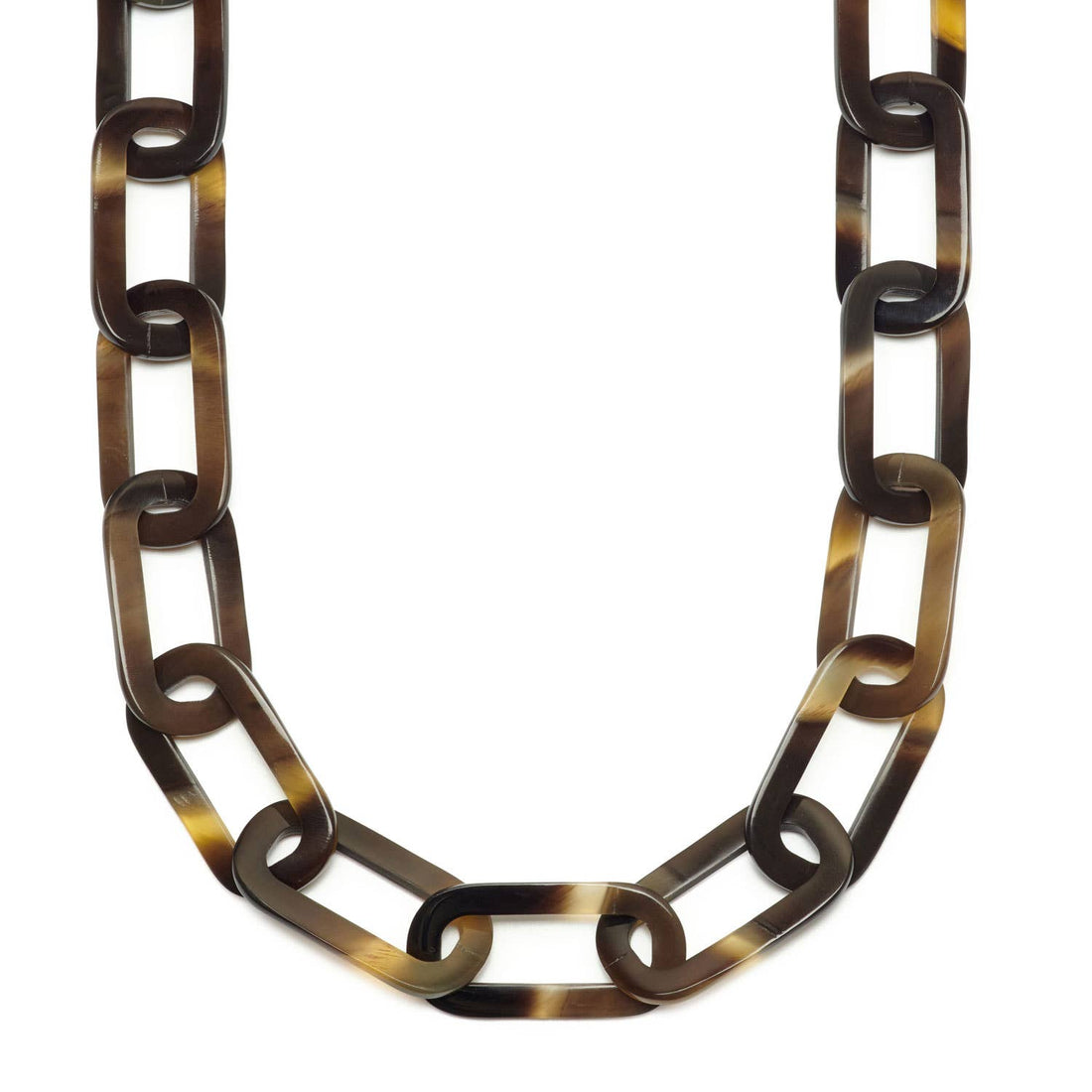 Braune lange Linkhorn-Halskette Schmuck Muttertagsgeschenk