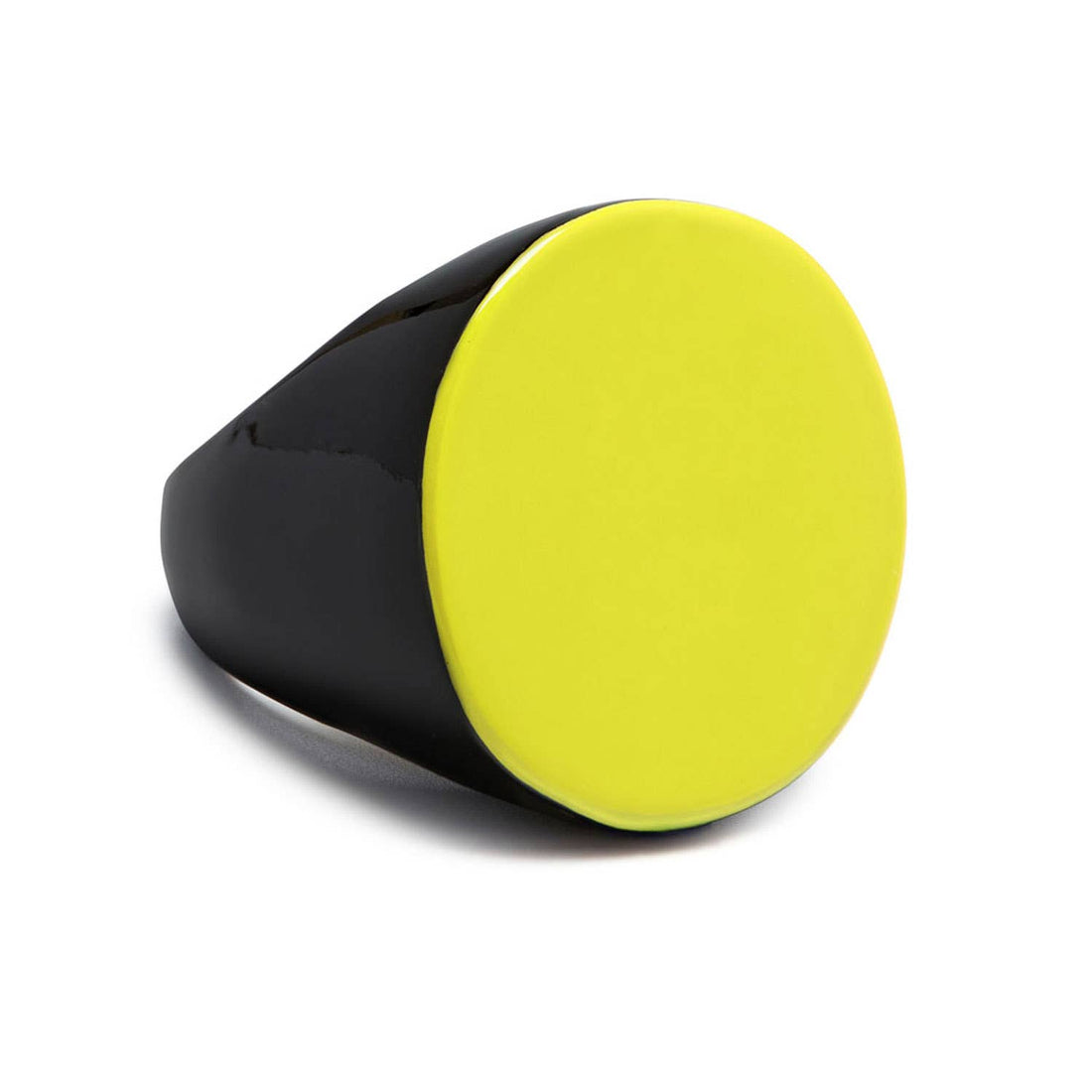 Chartreuse runder Horn handgefertigter Ring Sommer Schmuck für Frauen