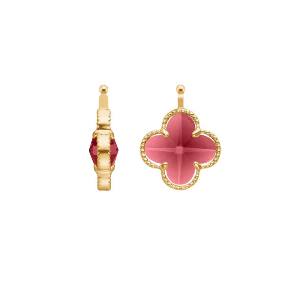 Kleeblatt aus Glas in gold