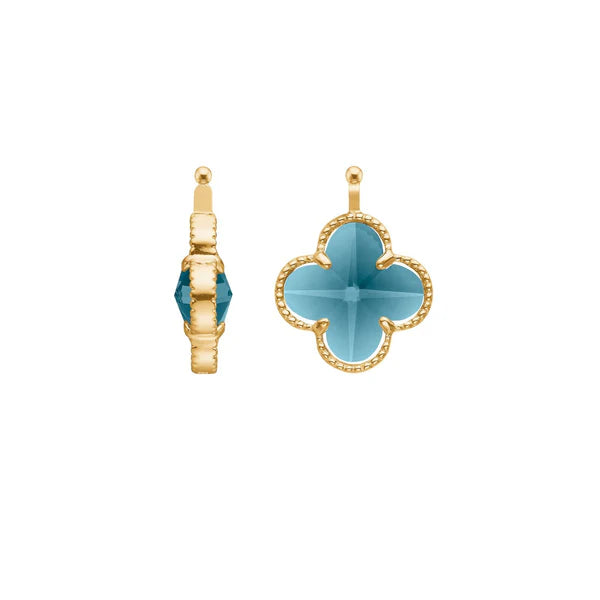 Kleeblatt aus Glas in gold