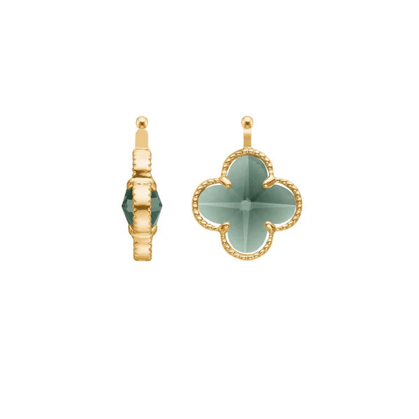 Kleeblatt aus Glas in gold