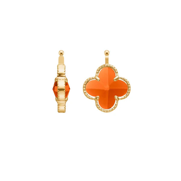 Kleeblatt aus Glas in gold