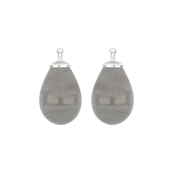 Tropfen aus Quarzglas in silber