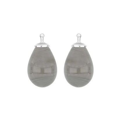 Tropfen aus Quarzglas in silber