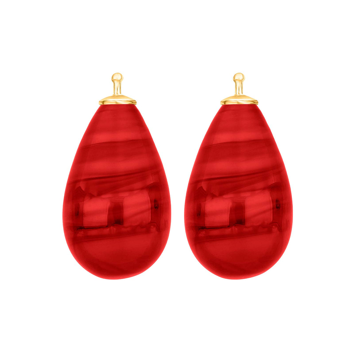 Großer Tropfen aus Quarzglas in gold
