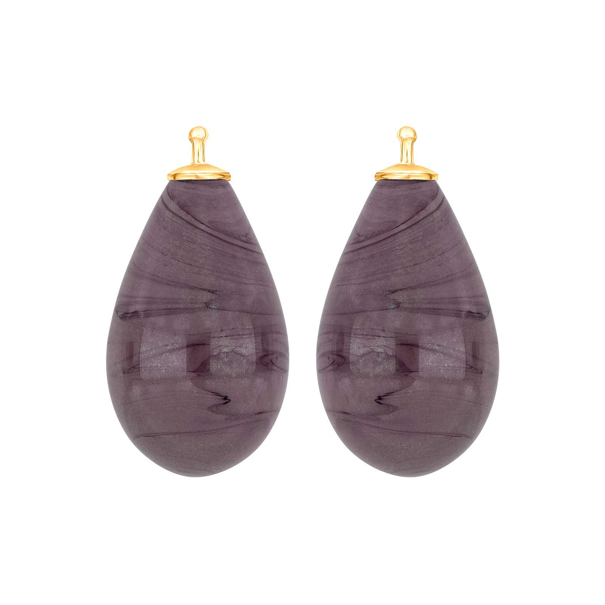 Großer Tropfen aus Quarzglas in gold