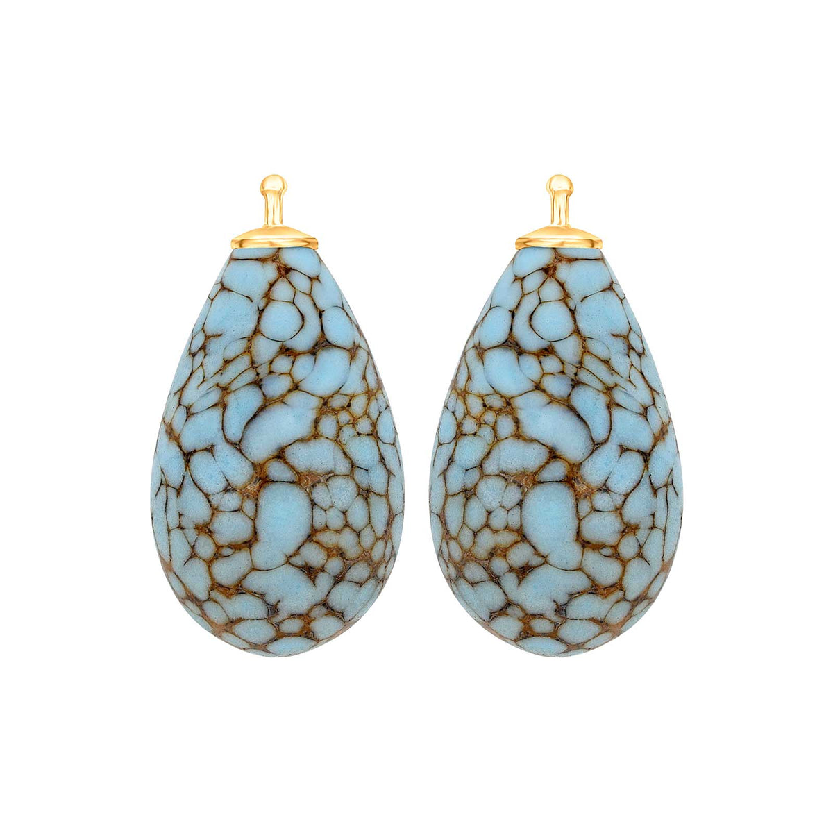 Großer Tropfen aus Quarzglas in gold