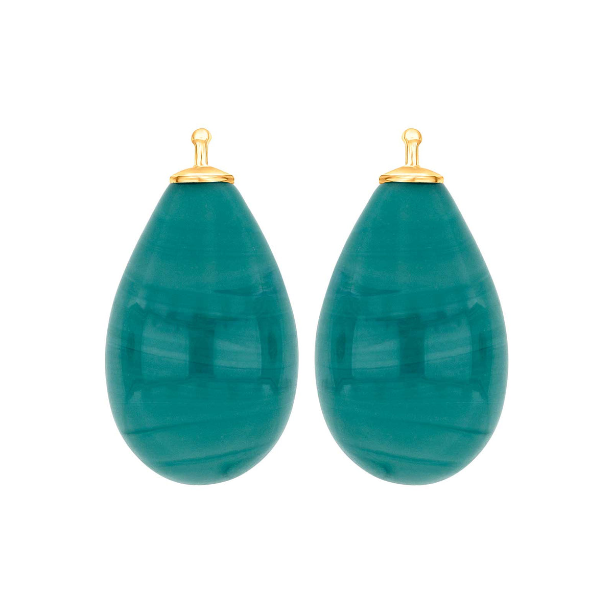 Großer Tropfen aus Quarzglas in gold