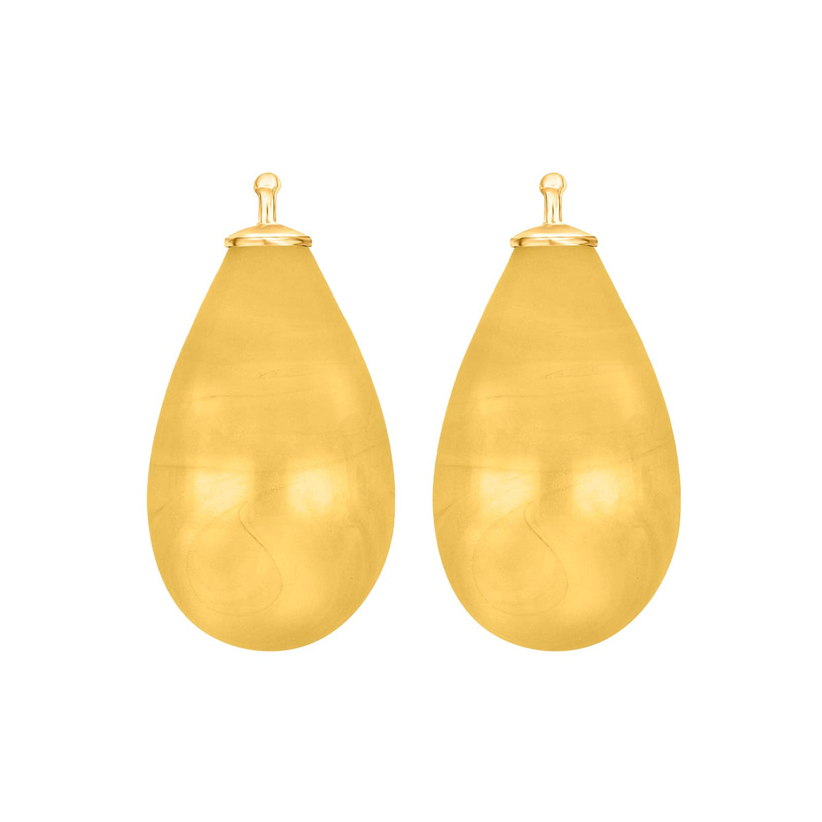 Großer Tropfen aus Quarzglas in gold