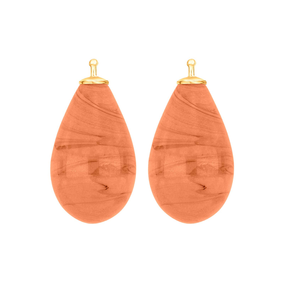 Großer Tropfen aus Quarzglas in gold
