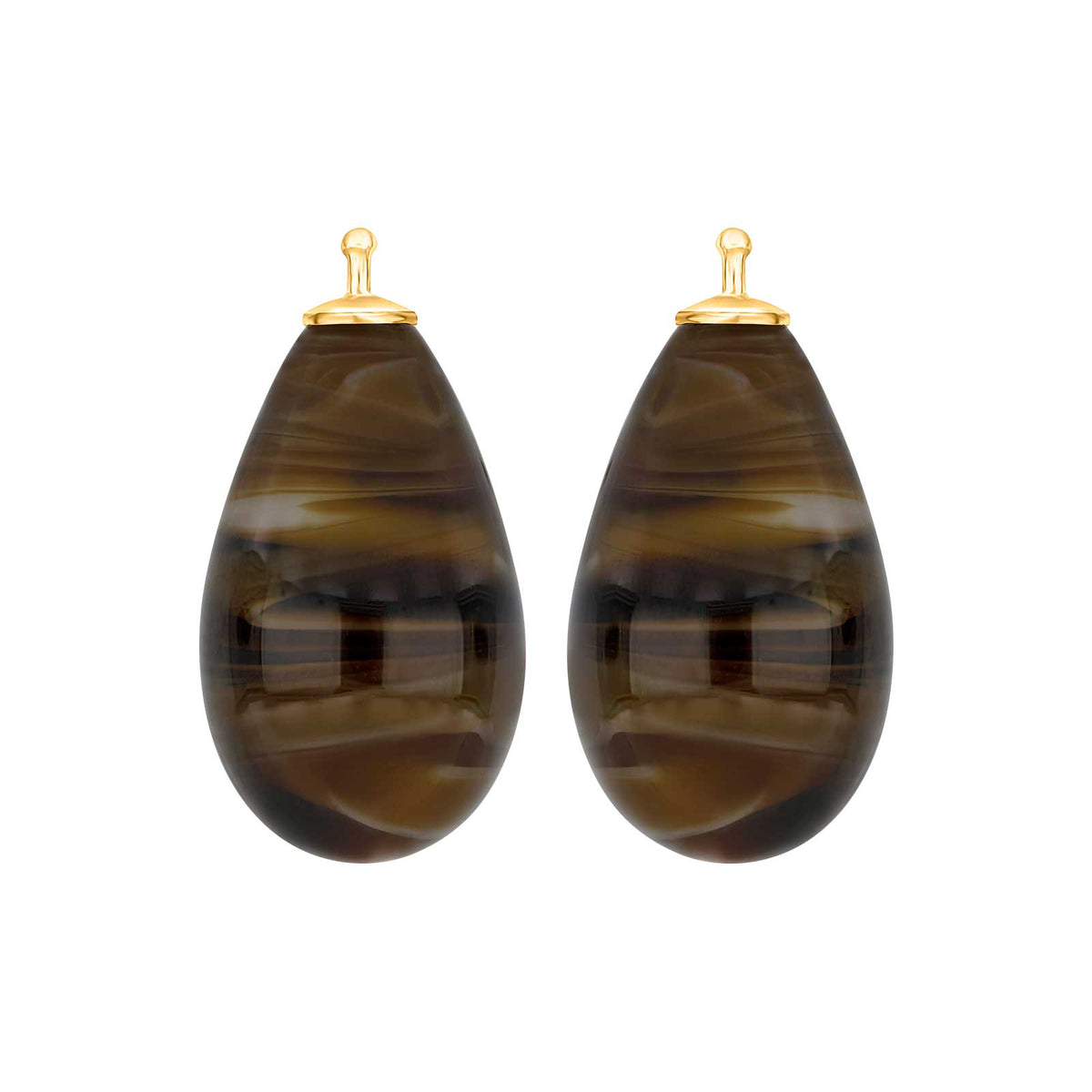Großer Tropfen aus Quarzglas in gold