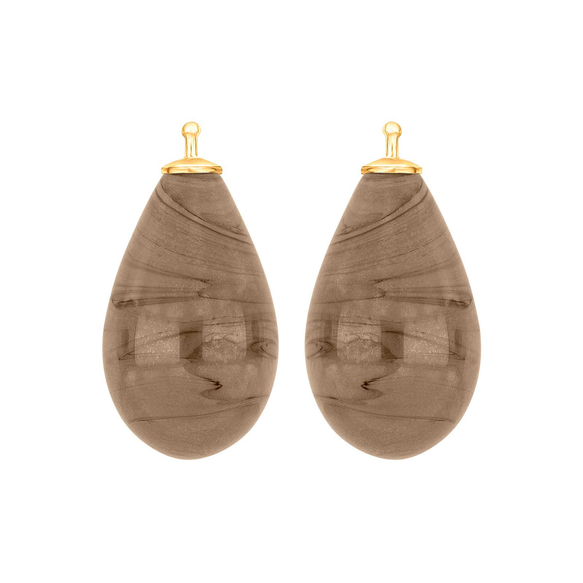 Großer Tropfen aus Quarzglas in gold
