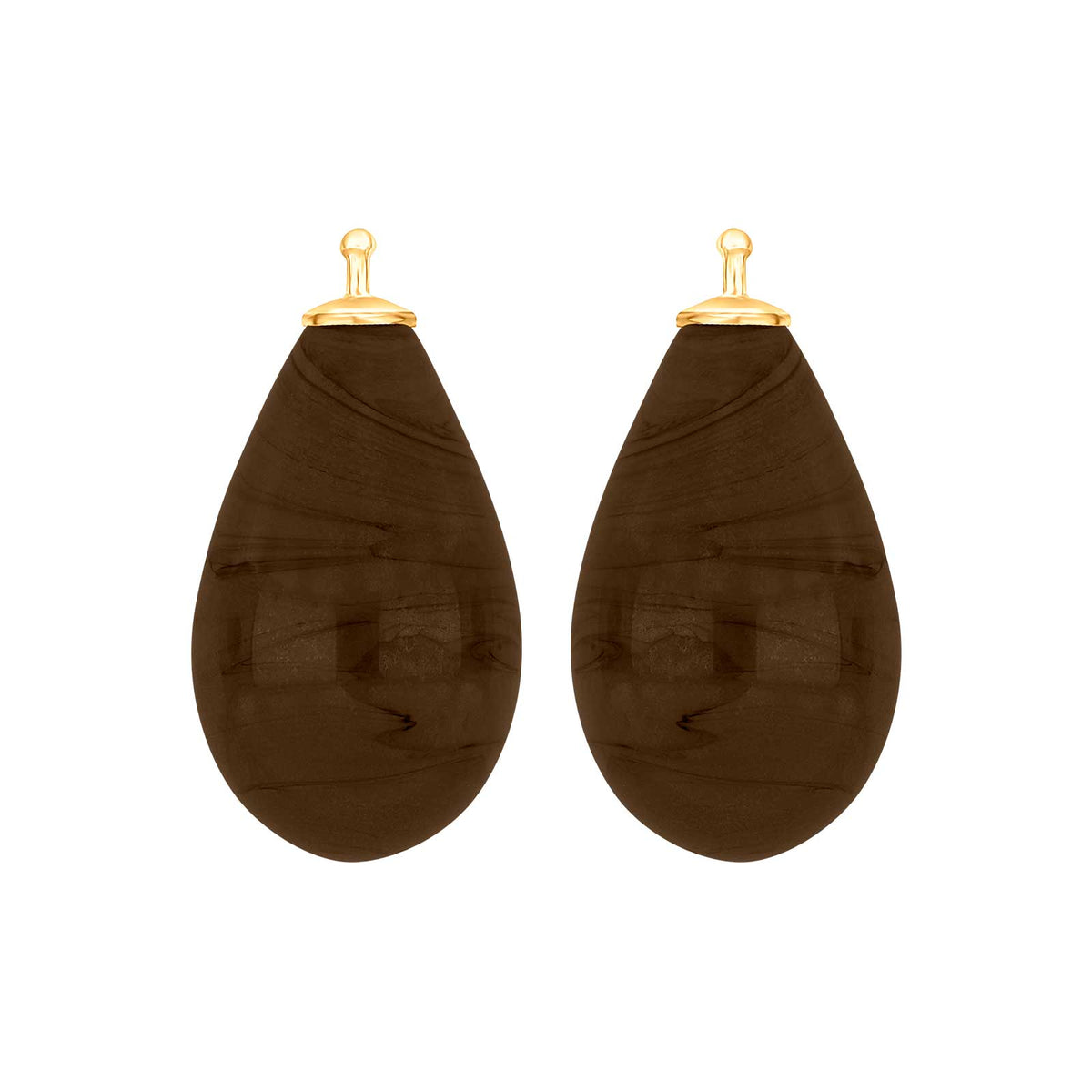 Großer Tropfen aus Quarzglas in gold