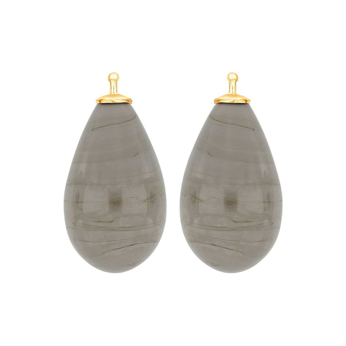 Großer Tropfen aus Quarzglas in gold
