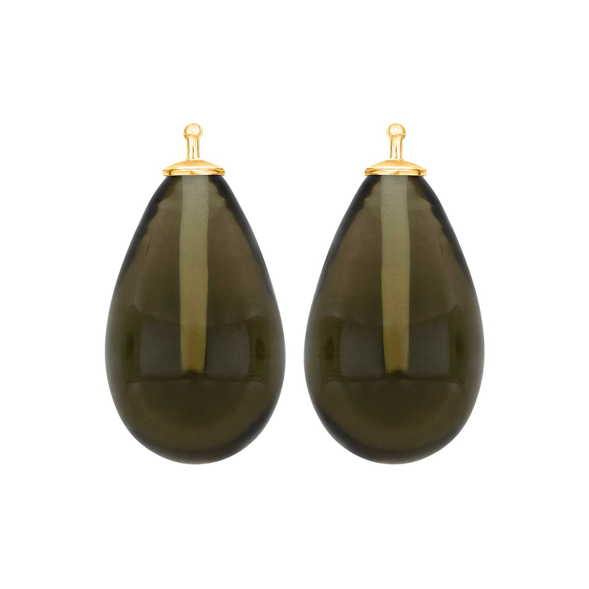 Großer Tropfen aus Quarzglas in gold