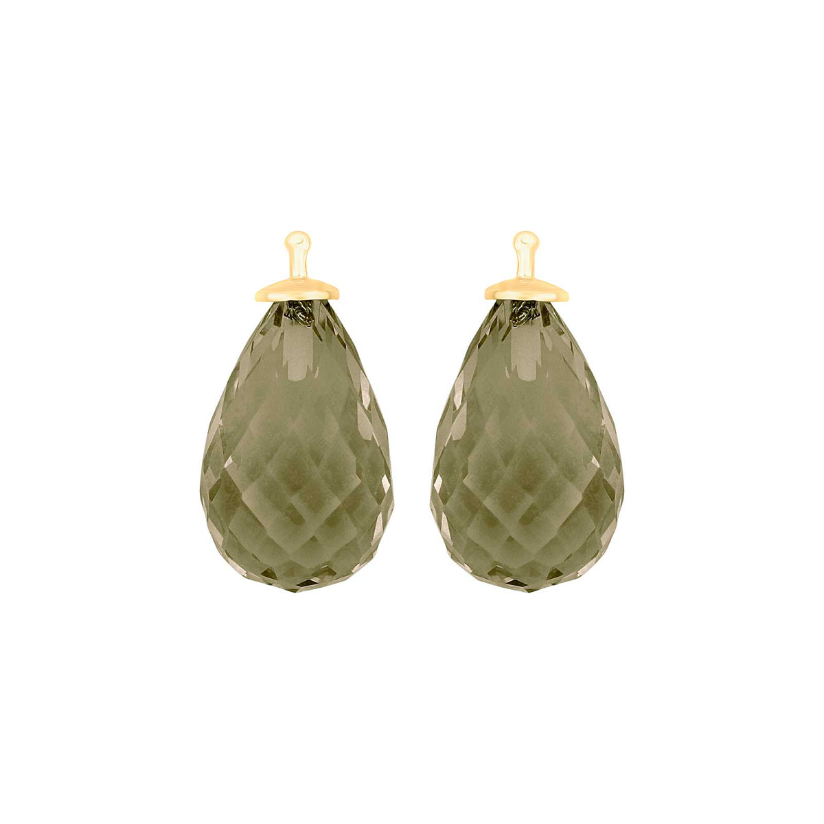 Facettierter Tropfen aus Quarzglas in gold