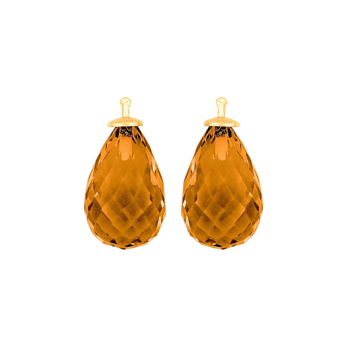 Facettierter Tropfen aus Quarzglas in gold