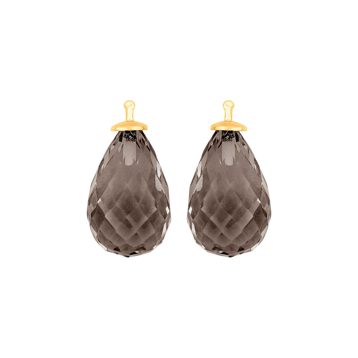 Facettierter Tropfen aus Quarzglas in gold